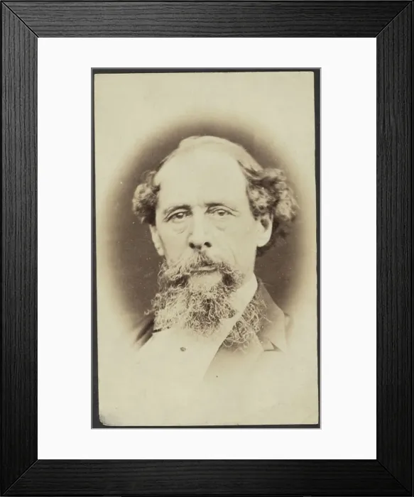 Framed Print : Portrait of Charles Dickens, before 1870. Creator: Unknown Framed Print : Portrait of Charles Dickens, before 1870. Creator: Unknown