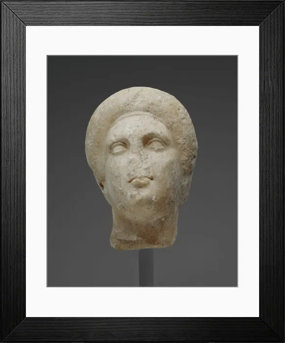 Framed Print : Head of a Woman from a Grave Naiskos, about 340 BC. Creator: Unknown Framed Print : Head of a Woman from a Grave Naiskos, about 340 BC. Creator: Unknown
