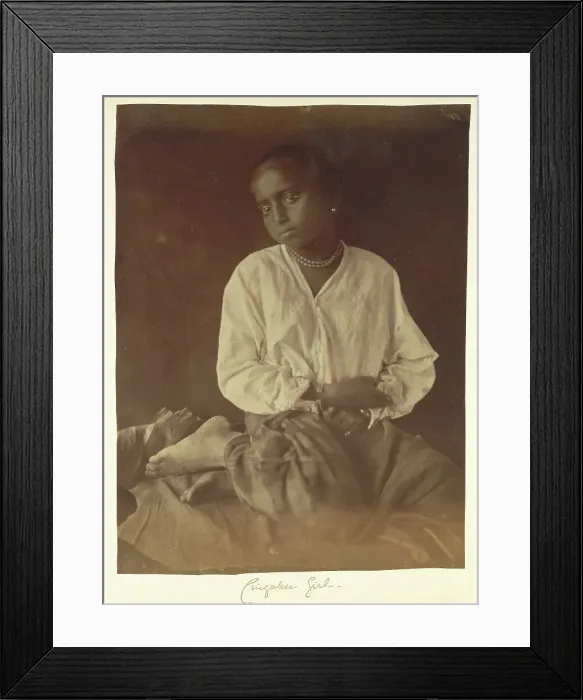 Framed Print : Girl, Ceylon, 1875-1879. Creator: Julia Margaret Cameron Framed Print : Girl, Ceylon, 1875-1879. Creator: Julia Margaret Cameron