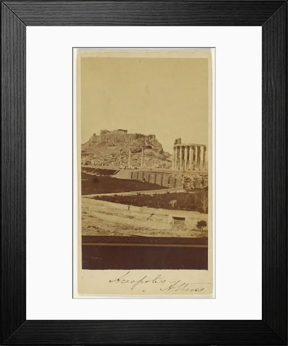 Framed Print : Necropolis, Athens, late 1850s-1860s. Creator: Konstantinos Dimitriou