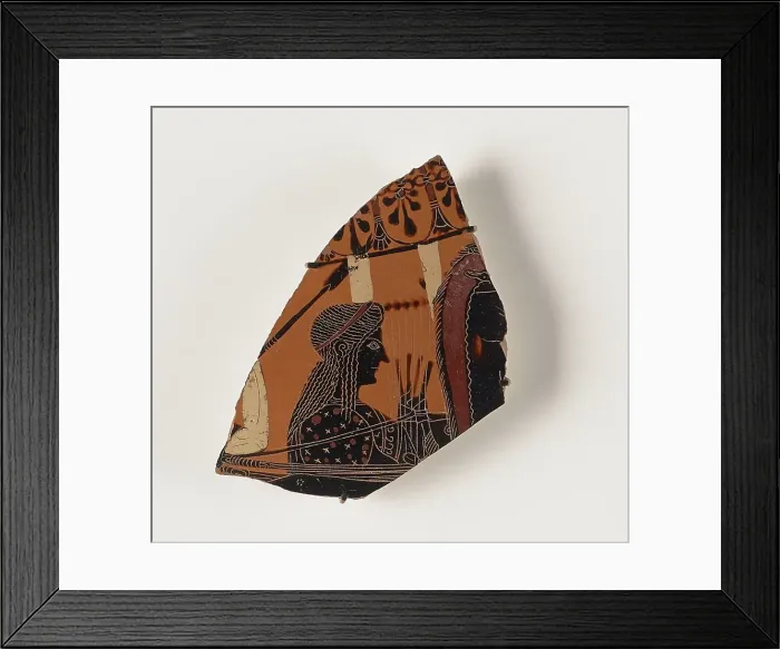 Framed Print : Attic Black-Figure Amphora Fragment, 550-500 BC. Creator: Unknown Framed Print : Attic Black-Figure Amphora Fragment, 550-500 BC. Creator: Unknown