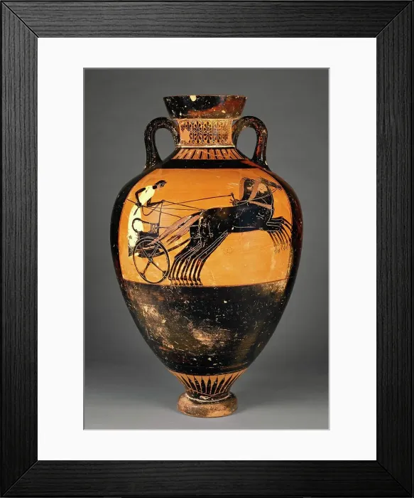 Framed Print : Attic Panathenaic Amphora, 500-480 BC. Creator: Kleophrades Painter Framed Print : Attic Panathenaic Amphora, 500-480 BC. Creator: Kleophrades Painter