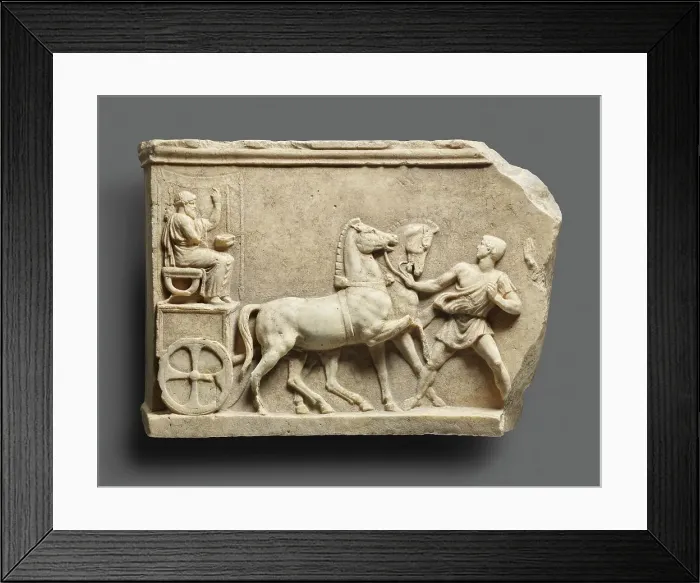 Framed Print : Furniture Support with a Statue Procession, about 50 BC. Creator: Unknown Framed Print : Furniture Support with a Statue Procession, about 50 BC. Creator: Unknown