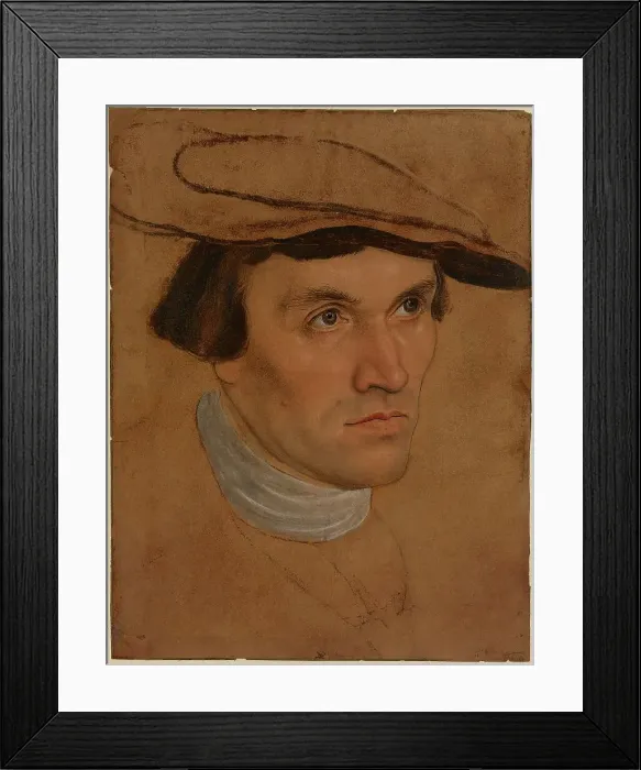 Framed Print : Portrait of a Man, about 1530. Creator: Lucas Cranach the Elder Framed Print : Portrait of a Man, about 1530. Creator: Lucas Cranach the Elder
