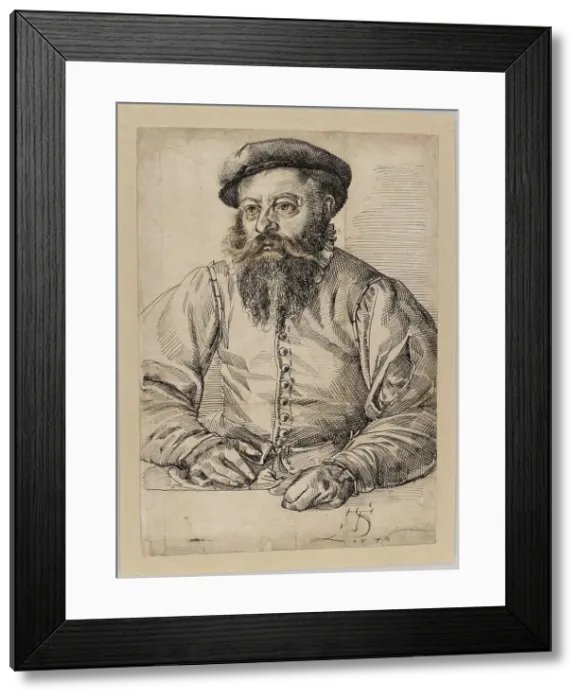 Framed Print : Portrait of a Bearded Man, 1576. Creator: Tobias Stimmer Framed Print : Portrait of a Bearded Man, 1576. Creator: Tobias Stimmer