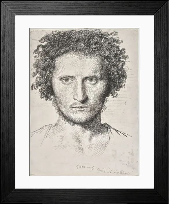 Framed Print : Study of the Head of a Young Man (Giacomo Orlandi di Subiaco), 1847. Creator: Johannes Niessen Framed Print : Study of the Head of a Young Man (Giacomo Orlandi di Subiaco), 1847. Creator: Johannes Niessen