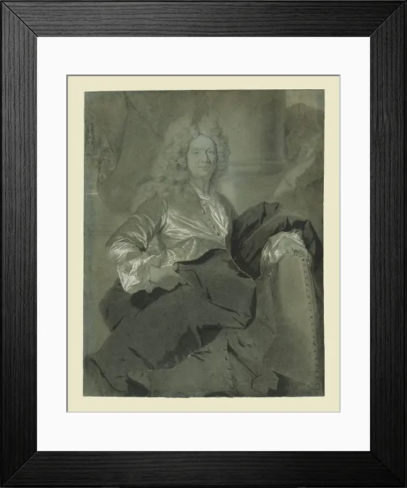 Framed Print : Portrait of a Man, about 1712. Creator: Hyacinthe Rigaud Framed Print : Portrait of a Man, about 1712. Creator: Hyacinthe Rigaud