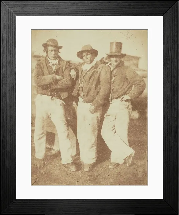 Framed Print : Alexander Rutherford, William Ramsay and John Liston, 1843-1848. Creator: Hill & Adamson Framed Print : Alexander Rutherford, William Ramsay and John Liston, 1843-1848. Creator: Hill & Adamson