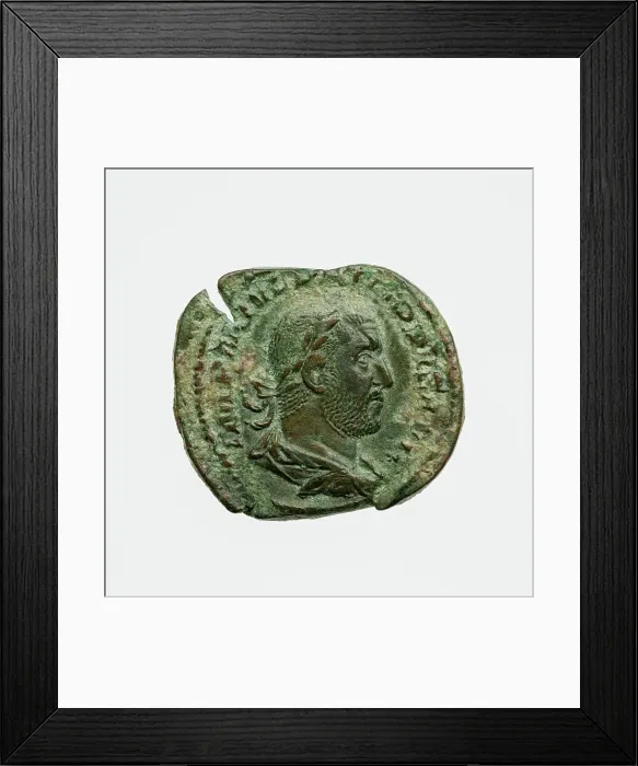 Framed Print : Sestertius, A.D. 244-249. Creator: Unknown
