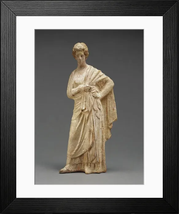 Framed Print : Statuette of a Draped Woman, about 200 BC. Creator: Unknown Framed Print : Statuette of a Draped Woman, about 200 BC. Creator: Unknown