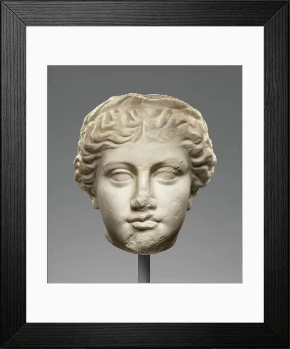 Framed Print : Head of a Goddess, 1st century BC-1st century AD. Creator: Unknown Framed Print : Head of a Goddess, 1st century BC-1st century AD. Creator: Unknown