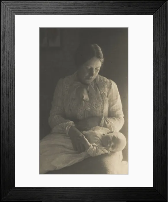 Framed Print : Portrait of Mrs. Frederick H. Evans and her son Evan Evans, 1905. Creator: Frederick Henry Evans Framed Print : Portrait of Mrs. Frederick H. Evans and her son Evan Evans, 1905. Creator: Frederick Henry Evans