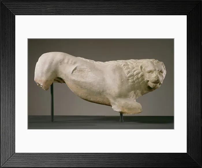 Framed Print : Funerary Lion, about 350 BC. Creator: Unknown Framed Print : Funerary Lion, about 350 BC. Creator: Unknown