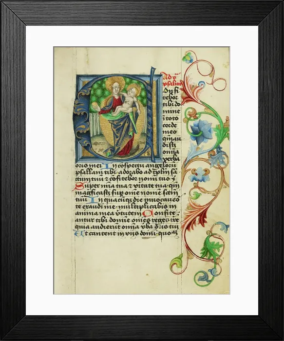 Framed Print : Initial C: The Virgin of the Immaculate Conception; Prayer Book, about 1470-1480. Creator: Workshop of Valentine Noh Framed Print : Initial C: The Virgin of the Immaculate Conception; Prayer Book, about 1470-1480. Creator: Workshop of Valentine Noh