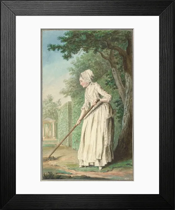 Framed Print : The Duchess of Chaulnes as a Gardener in an Allee, 1771. Creator: Louis de Carmontelle Framed Print : The Duchess of Chaulnes as a Gardener in an Allee, 1771. Creator: Louis de Carmontelle