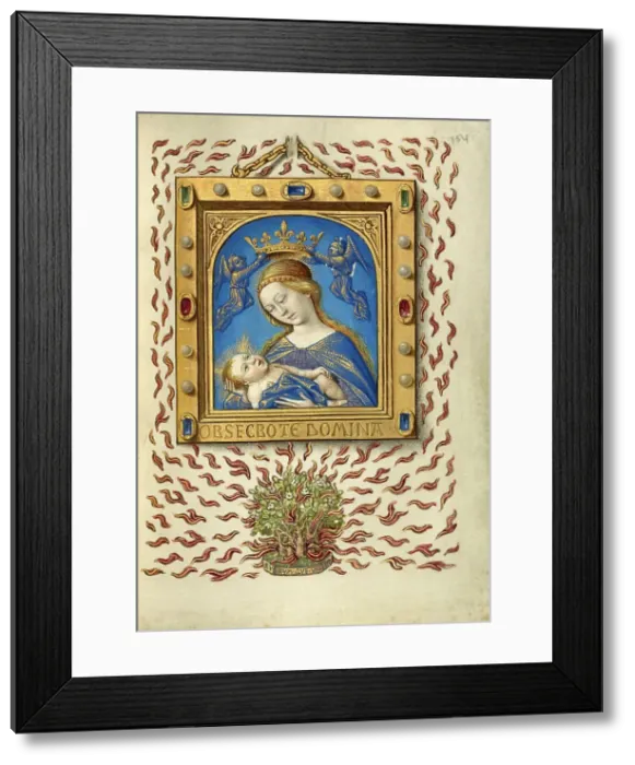 Framed Print : Book of Hours, about 1480-1490. Creators: Georges Trubert, Jean Bourdichon Framed Print : Book of Hours, about 1480-1490. Creators: Georges Trubert, Jean Bourdichon