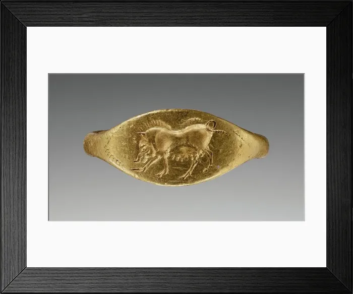 Framed Print : Engraved Ring with a Sow, about 500 BC. Creator: Unknown Framed Print : Engraved Ring with a Sow, about 500 BC. Creator: Unknown