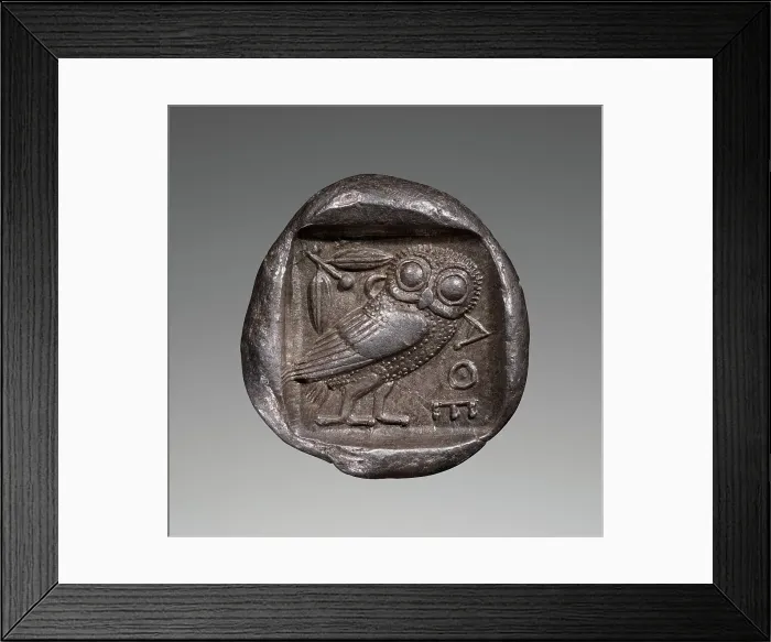 Framed Print : Coin (tetradrachm) of Athens, 475-465 BC. Creator: Unknown Framed Print : Coin (tetradrachm) of Athens, 475-465 BC. Creator: Unknown