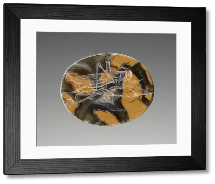 Framed Print : Engraved Scaraboid with a Grasshopper, 425-400 BC. Creator: Unknown Framed Print : Engraved Scaraboid with a Grasshopper, 425-400 BC. Creator: Unknown