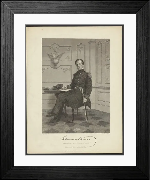 Framed Print : Charles Wilkes, 1864. Creator: Johnson, Fry & Co Publishers Framed Print : Charles Wilkes, 1864. Creator: Johnson, Fry & Co Publishers