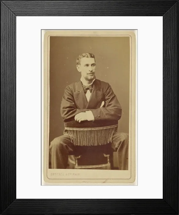 Framed Print : Unidentified man with Vandyke beard, seated, 1865-1870. Creator: Bertall et Cie Framed Print : Unidentified man with Vandyke beard, seated, 1865-1870. Creator: Bertall et Cie