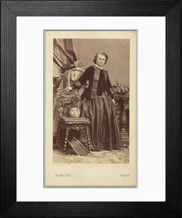 Framed Print : Rosa Bonheur, 1861-1864. Creator: Andre-Adolphe-Eugene Disderi Framed Print : Rosa Bonheur, 1861-1864. Creator: Andre-Adolphe-Eugene Disderi