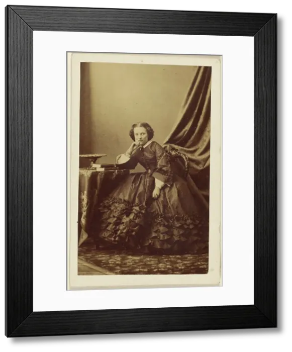 Framed Print : Portrait of a girl seated, 1865-1870. Creator: Unknown Framed Print : Portrait of a girl seated, 1865-1870. Creator: Unknown