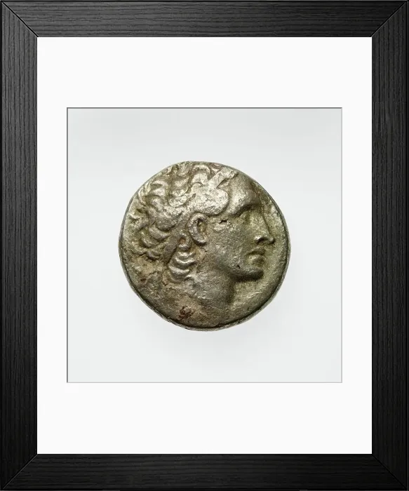 Framed Print : Tetradrachm with Ptolemy XIII (?), (1st century BC ?). Creator: Unknown Framed Print : Tetradrachm with Ptolemy XIII (?), (1st century BC ?). Creator: Unknown