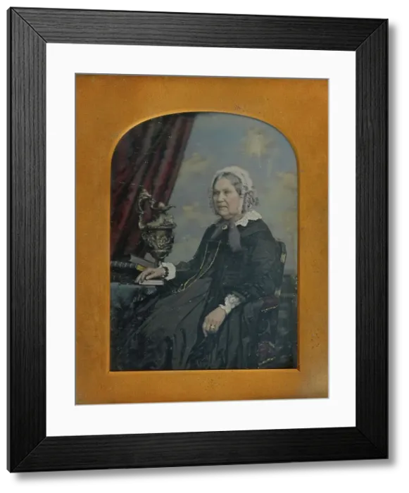 Framed Print : Portrait of a Seated Elderly Woman, 1852-1855. Creator: William Edward Kilburn Framed Print : Portrait of a Seated Elderly Woman, 1852-1855. Creator: William Edward Kilburn
