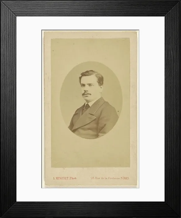 Framed Print : Portrait of Augustin Fabre, 1865-1870. Creator: Louis Huguet Framed Print : Portrait of Augustin Fabre, 1865-1870. Creator: Louis Huguet