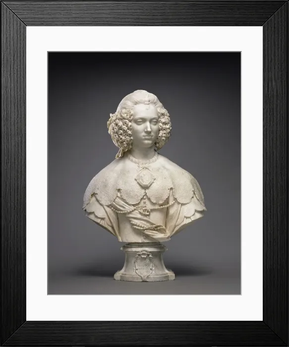 Framed Print : Bust of Maria Cerri Capranica, about 1640. Creator: Alessandro Algardi Framed Print : Bust of Maria Cerri Capranica, about 1640. Creator: Alessandro Algardi