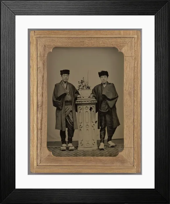 Framed Print : Two Japanese Men, about 1870s-1890s. Creator: Unknown Framed Print : Two Japanese Men, about 1870s-1890s. Creator: Unknown