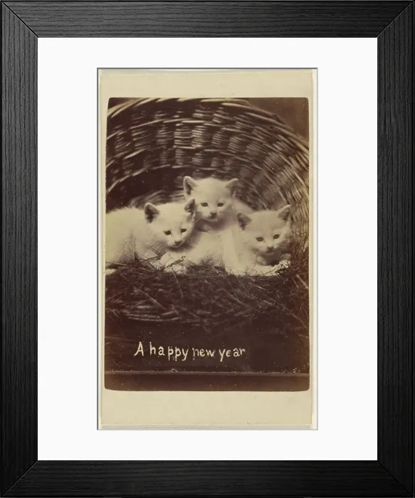 Framed Print : A happy new year, about 1865. Creator: Henry Pointer Framed Print : A happy new year, about 1865. Creator: Henry Pointer