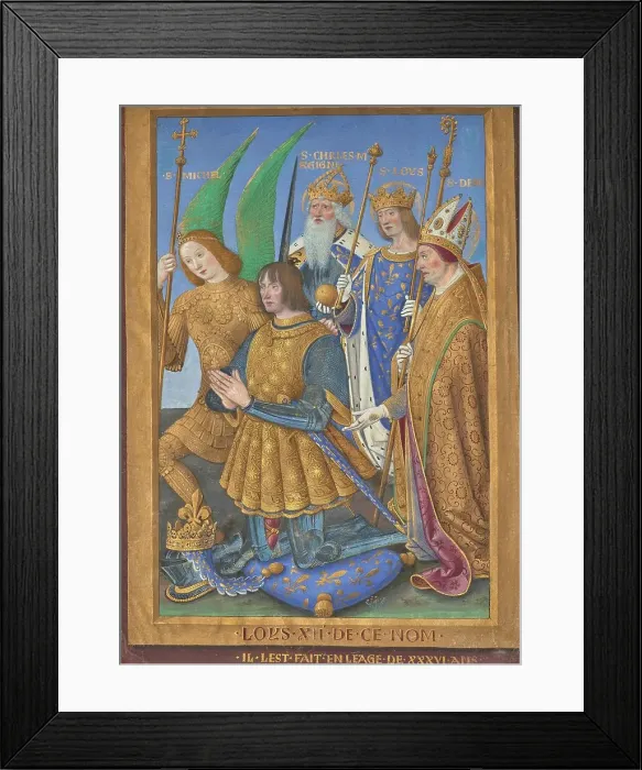 Framed Print : Leaf from the Hours of Louis XII, 1498 / 1499. Creator: Jean Bourdichon Framed Print : Leaf from the Hours of Louis XII, 1498 / 1499. Creator: Jean Bourdichon