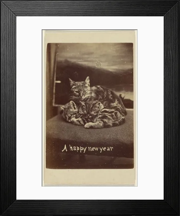 Framed Print : A happy new year, about 1865. Creator: Henry Pointer Framed Print : A happy new year, about 1865. Creator: Henry Pointer