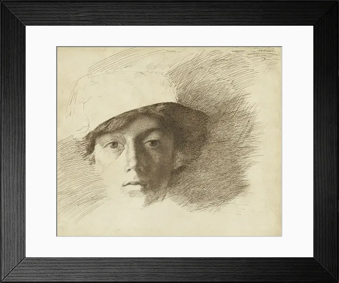Framed Print : Self-Portrait, about 1845. Creator: Charles Samuel Keene Framed Print : Self-Portrait, about 1845. Creator: Charles Samuel Keene