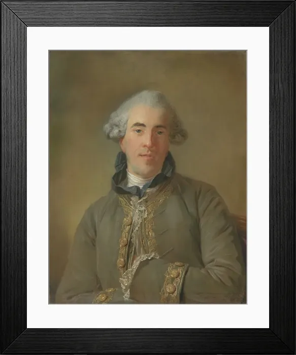 Framed Print : Portrait of Theophile Van Robais, 1770. Creator: Jean-Baptiste Perronneau Framed Print : Portrait of Theophile Van Robais, 1770. Creator: Jean-Baptiste Perronneau