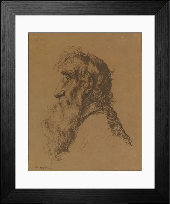 Framed Print : Head of an Old Man, about 1616. Creator: Jacob III de Gheyn Framed Print : Head of an Old Man, about 1616. Creator: Jacob III de Gheyn