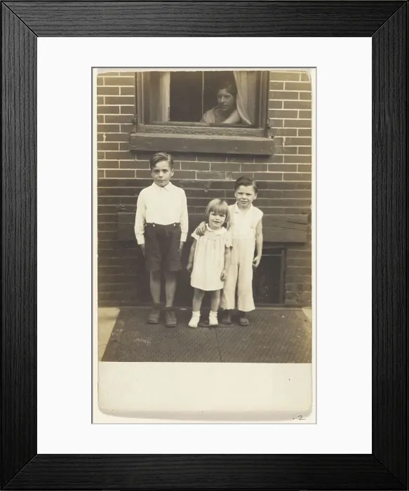 Framed Print : Portrait of three children, about 1926. Creator: John Frank Keith Framed Print : Portrait of three children, about 1926. Creator: John Frank Keith