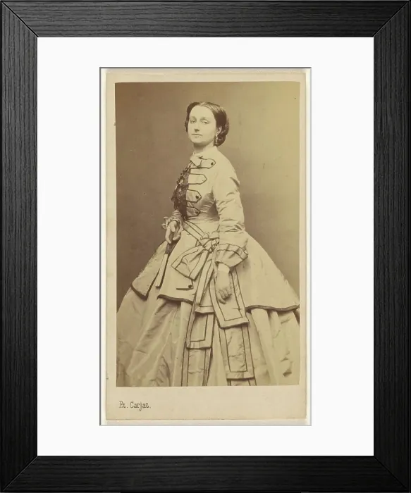 Framed Print : Standing Woman, 1865-1870. Creator: Etienne Carjat Framed Print : Standing Woman, 1865-1870. Creator: Etienne Carjat