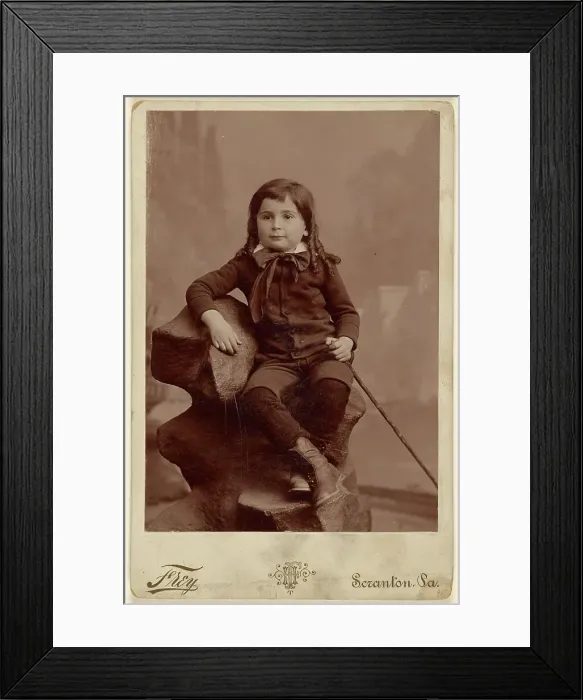 Framed Print : Portrait of a young child, about 1890. Creator: Henry Frey Framed Print : Portrait of a young child, about 1890. Creator: Henry Frey