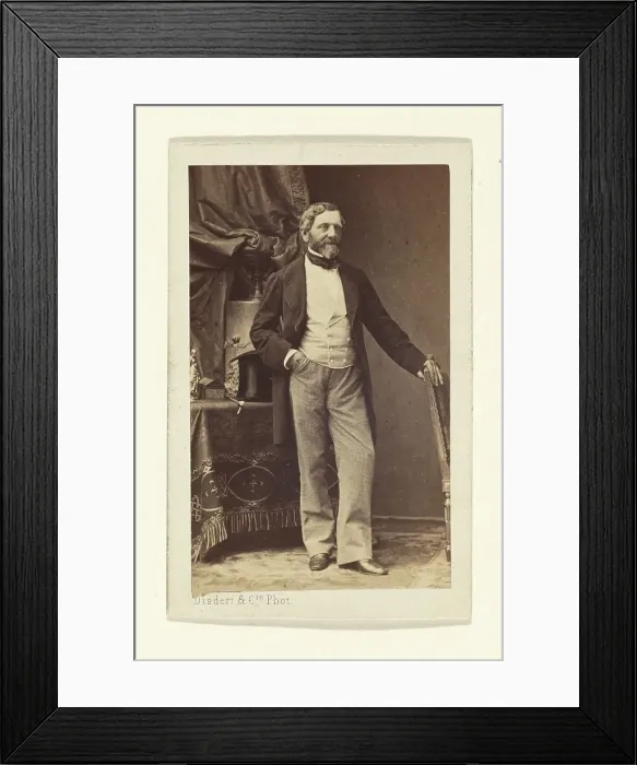 Framed Print : Portrait of a Bearded Man, 1865-1870. Creator: Disderi & Cie Framed Print : Portrait of a Bearded Man, 1865-1870. Creator: Disderi & Cie