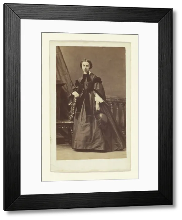 Framed Print : Portrait of a Young Woman, 1862-1864. Creator: Disderi & Cie Framed Print : Portrait of a Young Woman, 1862-1864. Creator: Disderi & Cie