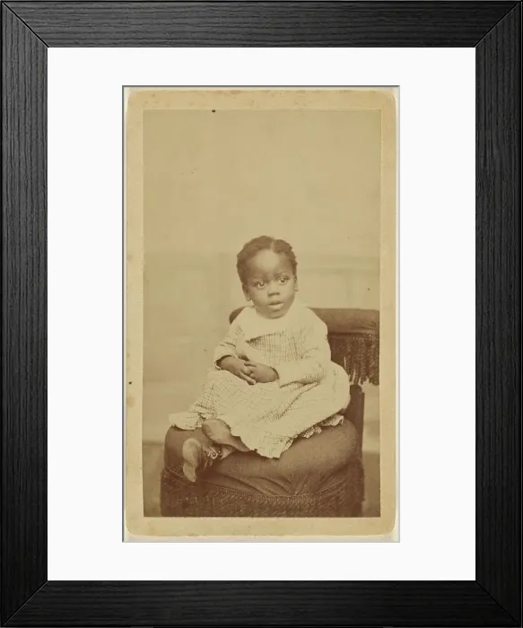 Framed Print : Portrait of a Toddler, 1865-1870. Creator: Wing Taber Framed Print : Portrait of a Toddler, 1865-1870. Creator: Wing Taber