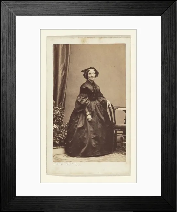 Framed Print : Portrait of an Elderly Woman, 1862-1864. Creator: Disderi & Cie Framed Print : Portrait of an Elderly Woman, 1862-1864. Creator: Disderi & Cie