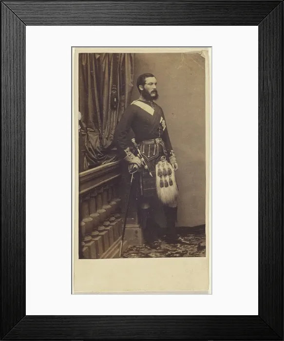 Framed Print : Portrait of a man in British military uniform, about 1865. Creator: Unknown Framed Print : Portrait of a man in British military uniform, about 1865. Creator: Unknown