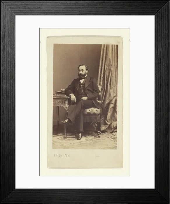 Framed Print : Portrait of a Bearded Man, 1862-1866. Creator: Disderi & Cie Framed Print : Portrait of a Bearded Man, 1862-1866. Creator: Disderi & Cie