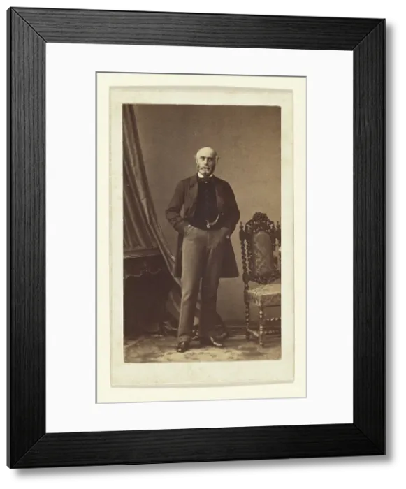 Framed Print : Portrait of a Bearded Man, 1862-1865. Creator: Disderi & Cie Framed Print : Portrait of a Bearded Man, 1862-1865. Creator: Disderi & Cie