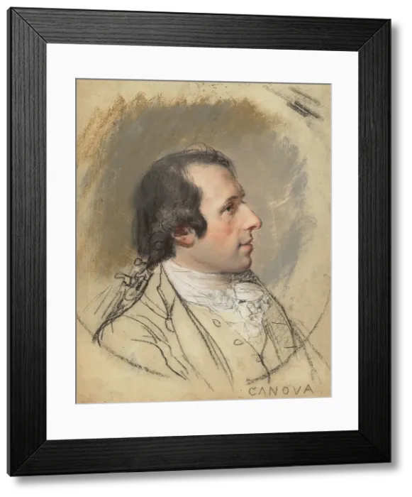 Framed Print : Portrait of Antonio Canova, 1787. Creator: Hugh Douglas Hamilton Framed Print : Portrait of Antonio Canova, 1787. Creator: Hugh Douglas Hamilton