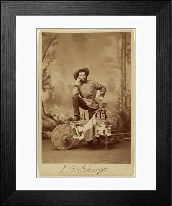 Framed Print : L.P. Federmeyer, 1879. Creator: J. Wood Framed Print : L.P. Federmeyer, 1879. Creator: J. Wood